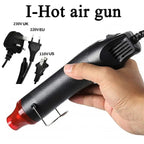 300W Electrical Mini Heat Gun Handheld Hot Air Gun with 280PCS Heat Shrink Butt for DIY Craft Embossing Shrink Wrapping PVC