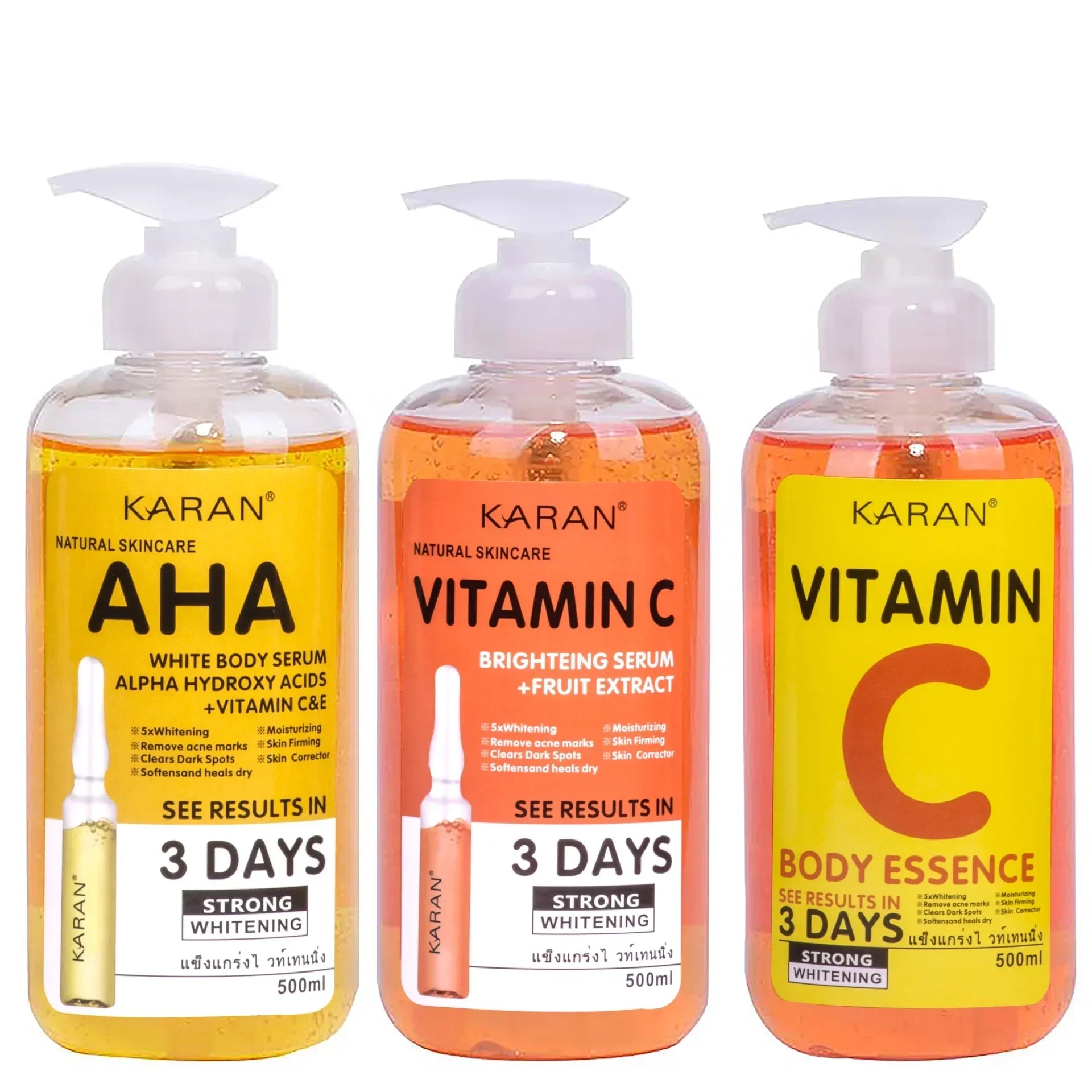 500ml Vitamin C&VE Face Serum VC Fruit Acid Brightening Repair Anti-aging Body Essence Alpha Hydroxy Acids (AHA) Essence