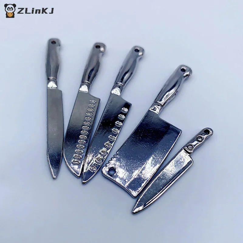 ▶1 Set Doll House Mini Kitchen Knife Cooking Utensils Model for Dollhouse Kitchen Furniture Decoration Accessories Toy