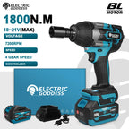 Electric Goddess Cordless Impact Wrench Torque Brushless Power Tool for Makita 21V Lithium-ion Battery