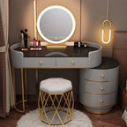 Pink White Vanity Table Women Luxury Nail European Big Stool Study Dressing Table Organizer Mesa De Maquillaje Home Furniture