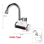 saengQ Electric Water Heater 220V Kitchen Faucet Tankless Instant Heating Water Tap Flowing Heated Mixer Digital Display