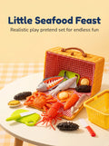 Kid Pretend Play Kitchen Fun Cutting Simulate Seafood Play House Set Puzzle Education Toys for Kids Boys Girls Christmas Gifts