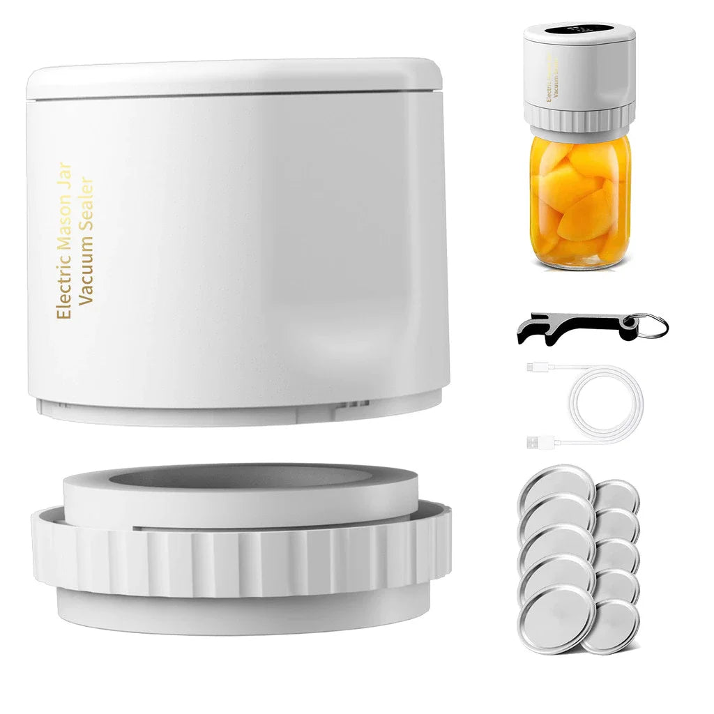 Electric Mason jar vacuum machine for home portable mason lid vacuum sealer for kitchen fruit preservation food storage seal