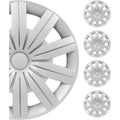 Hubcap Auto Tire Replacement Exterior Cap OEM Steel Wheel Hubcaps Wheel Cover Rim 14 Inch Hub Caps Universal Set of 4 PP Silver