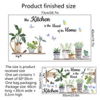 Kitchen Green Plants Cooking Art Butterfly Flower Kitchen Quotes Wall Stickers Art Home Decorations Wall Decals