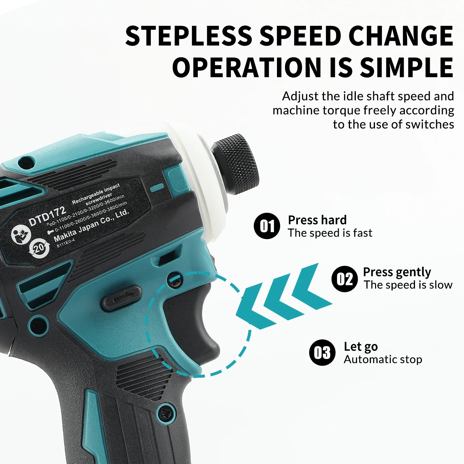 Makita DTD172 Wireless Drills Charging Drill Brushless Driver 18V Electric Screwdriver Impact Hand Electric Drill Electric Tool