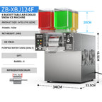 120KG/24H Korean Snowflake Ice Machine Small Snow Continuous Cooled Milk Mango Bingsu Shaver Smoothie Crusher 110V 220V