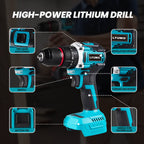 LYUWO Lithium Battery 21V Rechargeable Brushless Compact Electric Screwdriver Hand Drill Impact Drill LW-DZ20