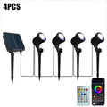 3000K/RGB Solar LED Light Outdoor Solar Spotlight Solar Garden Light Outdoor IP65 Waterproof Solar Power Light Wall Light
