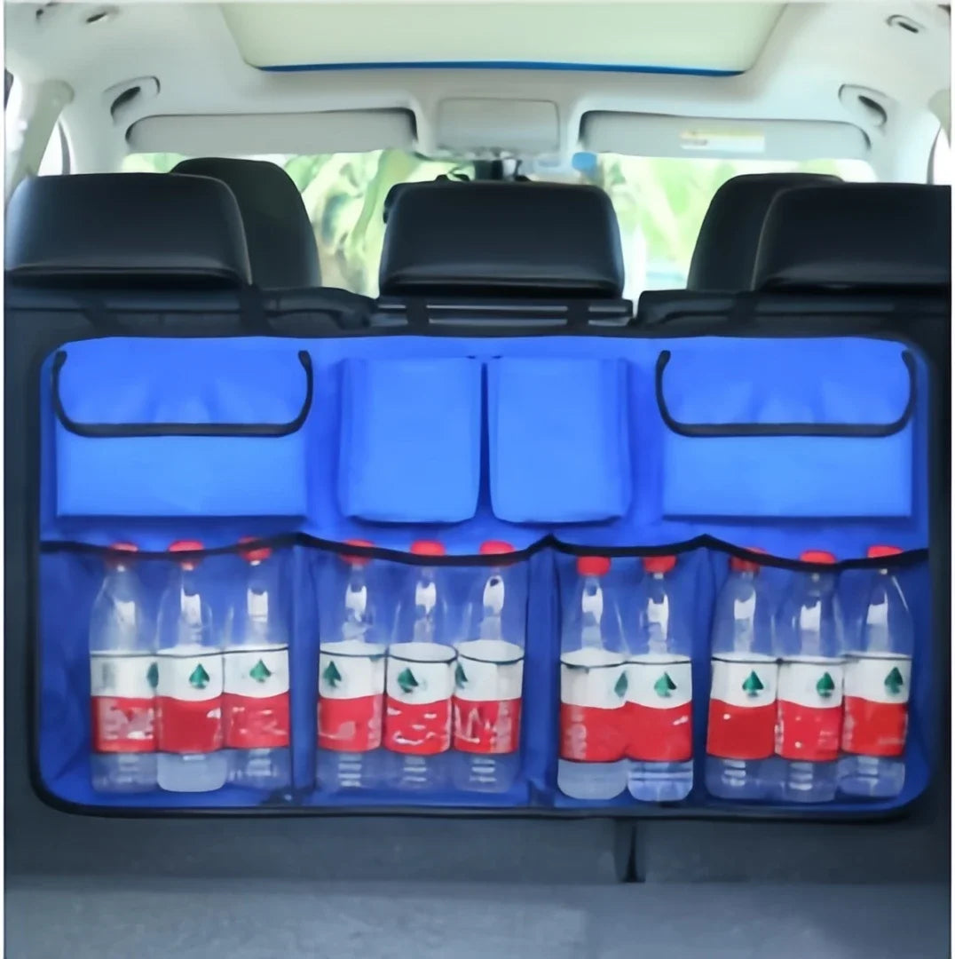 Multi-Pocket Car Back Seat Hanging Organizer Storage Bag with 9 Pockets Waterproof Oxford Cloth Auto Back Seat Bag Universal
