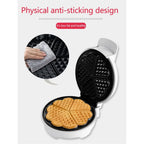 Belgian Waffle Maker - 5 Pieces of Heart-shaped Non-stick Coating, Heated on Both Sides, Suitable for Breakfast Dessert Parties