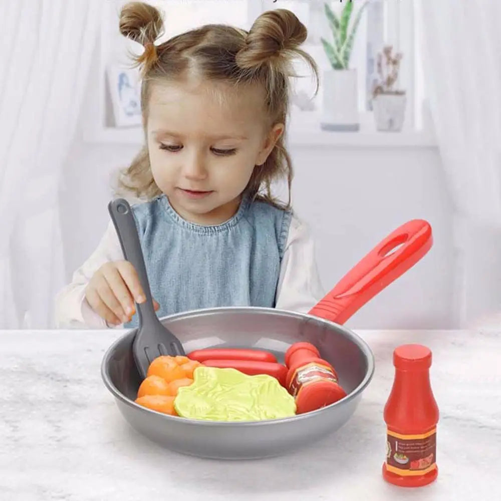 Cookware Steak House  Cooking Play Play Kitchen  Set Children Pretend Play Kitchen Miniature Kitchen Simulation Food