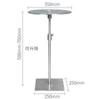 Stainless Steel Lifting Coffee Table Square Or Circular Diameter 30-35 50 Mobile Sofa Side Table Light Luxury Metal Tall Table