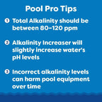 Alkalinity Increaser for Swimming Pools - Raises Alkalinity and Balances pH Levels   100% Sodium Bicarbonate  25 Pounds