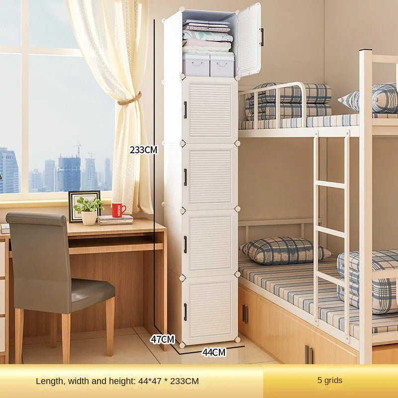 Household Folding Wardrobe Simplicity Dustproof Storage Locke Closet Plastic Collapsible Clothes Cabinets Home Bedroom Furniture