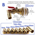6-19mm Brass Pagoda Ball Valve Hose Adapter Water Tank Coupling Joint for Aquarium Fish Tank Garden Irrigation Tube Pipe Fitting