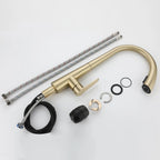 Kitchen Mixer Faucet Stainless Steel Material White ,Black ,Gun Grey ,Brushed Grey And Golden Color Hose 60cm Pull Out