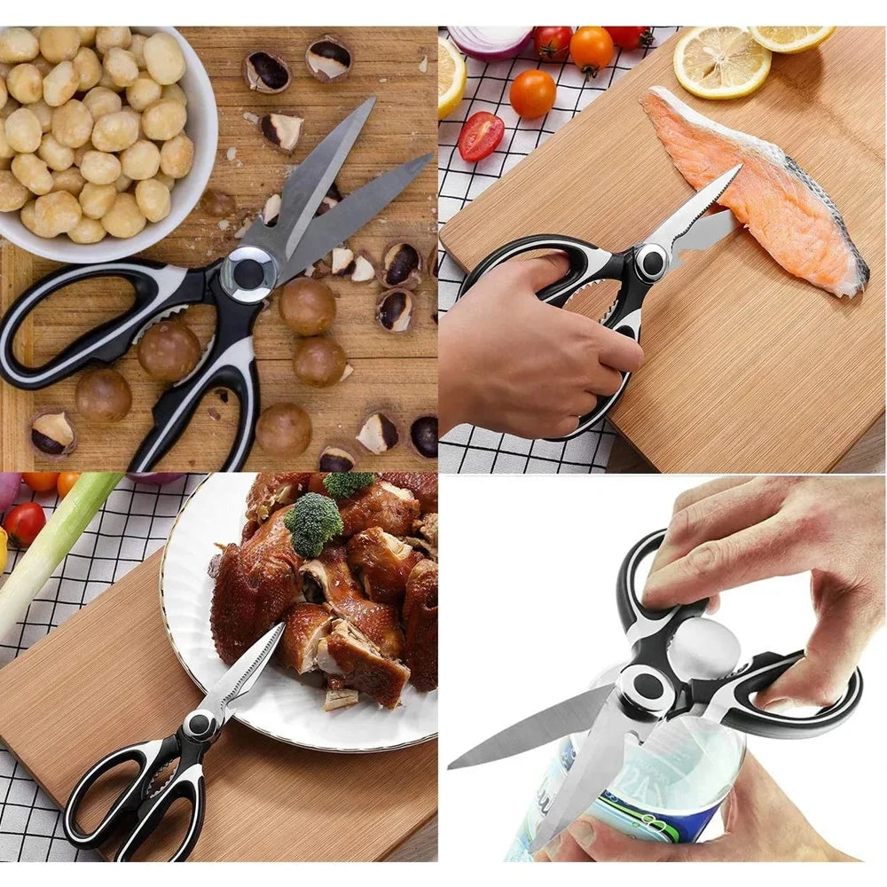 Multifunctional stainless steel kitchen scissors, kitchen utensils, kitchen accessories tools, chef scissors chicken bone knife