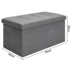 Seat stool Foldable Storage Stool footrest stool Folding Chest Storage Cube Upholstered Seat Removable Lid Home Decor