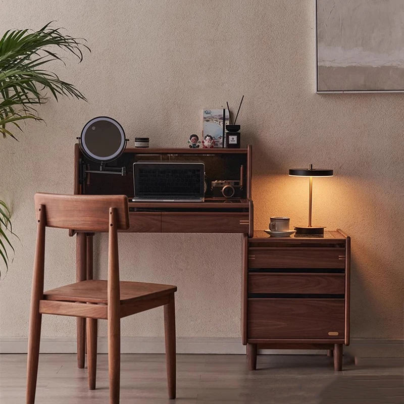 Wood Cosmetics Vanity Table Bedroom Makeup Mirror Desk Study Luxury Dressing Table Modern Organizer Penteadeira Home Furniture