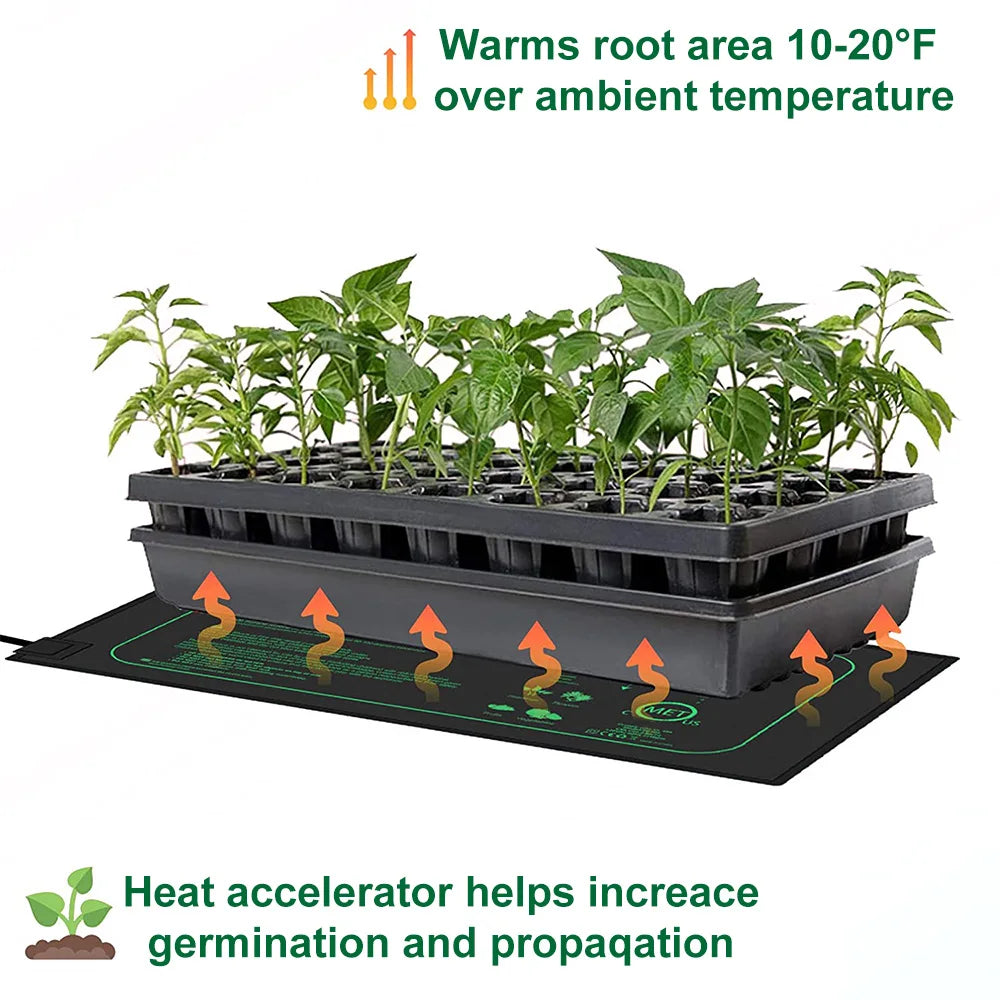 10/25/50CM Seedling Heat Mat Indoor Plants Germination Waterproof Heating Pad Propagation Clone Starter Mat EU/US/AU/UK Plug