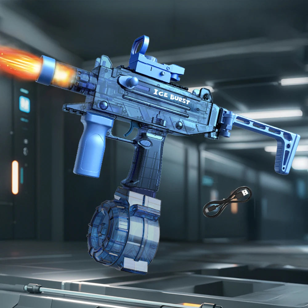 2025 New Children Simulated Flame and Fog Electric Water Gun Toys Summer Outdoor Beach Pool Fight Game,Lighting & Smoking Effect