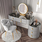 Dressing table glass desk bedroom modern makeup table wooden drawers Storage vanity chair comfortable furniture for bedroom