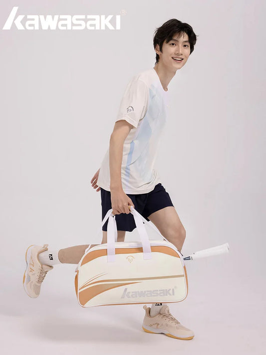 Kawasaki 2024 New Tennis Bag Wear-resistant Practical Zoning Storage S