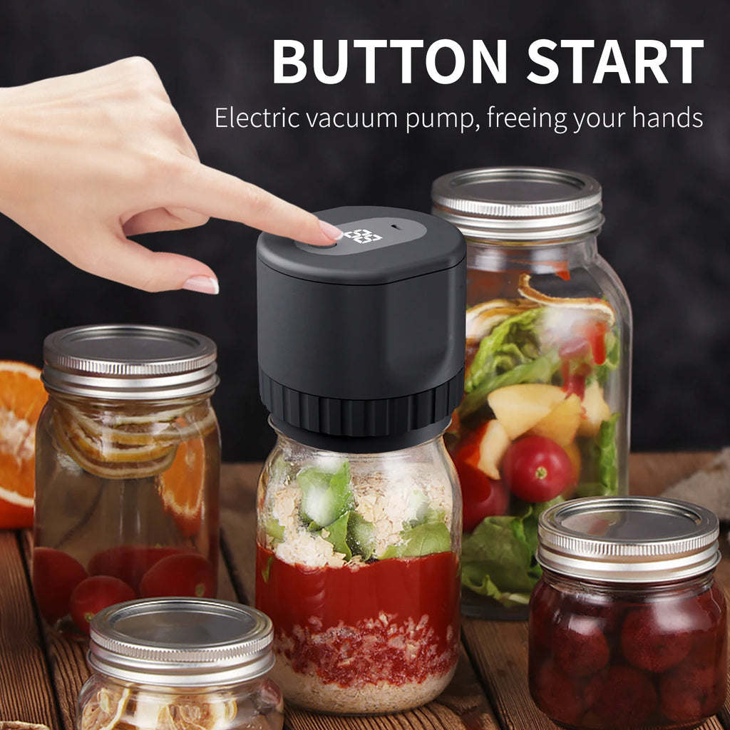 Electric Mason jar vacuum machine for home portable mason lid vacuum sealer for kitchen fruit preservation food storage seal