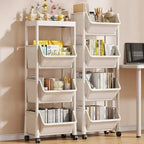 NEW Kitchen Storage Trolley Bookshelf Slit Storage Cabinet Bathroom Living Room Home Organizer Rack Kitchen Corner Narrow