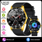 LIGE New Smartwatch Women Men 1.38-inch Smart Watch Message Notification iOS Android Smartwatches Fitness Bluetooth Call Watches