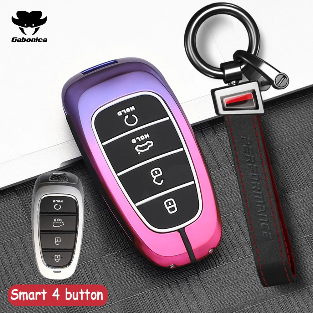 3 4 Buttons New Car Smart Key Case Cover For Hyundai N Performance Tucson Solaris Sonata Hybrid NEXO NX4 Santafe dn8 Accessories