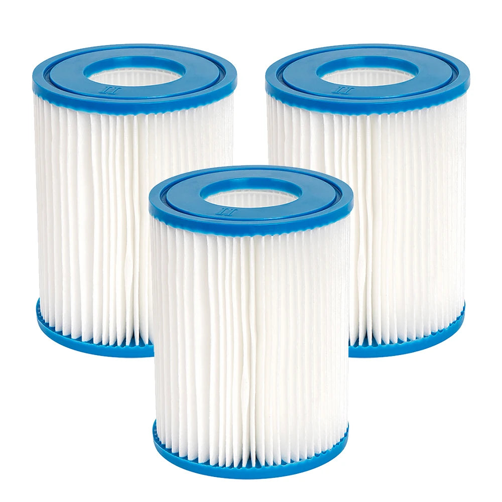Type II Filter Cartridge for Bestway Swimming Pool, Replacement Hot Tubs Filter Compatible with Lay Z SPA Filter Pump