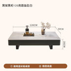 Modern Luxury Coffee Tables Storage Nordic Minimalist Marble Coffee Tables Rectangular Black Mesas De Centro Para Sala Furniture