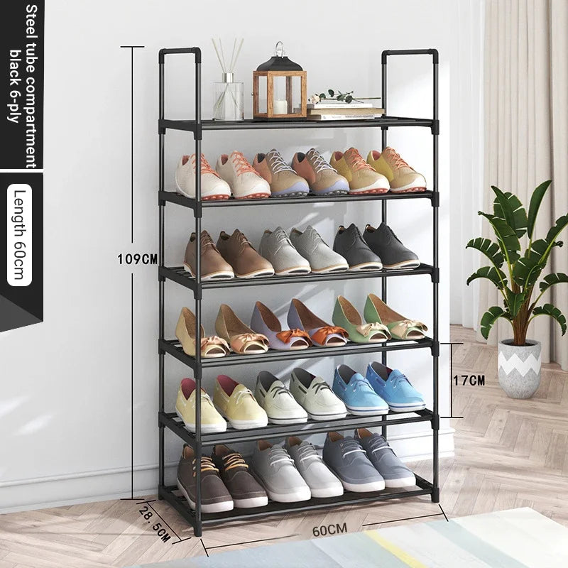 Multi-layer simple dustproof shoe rack space-saving home shoe cabinet suitable for placing at the door easy to assemble