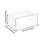 Acrylic Coffee Table Multiuse Acrylic Furniture Modern End Table Japanese Floor Table for Office Living Room Porch Family Garden