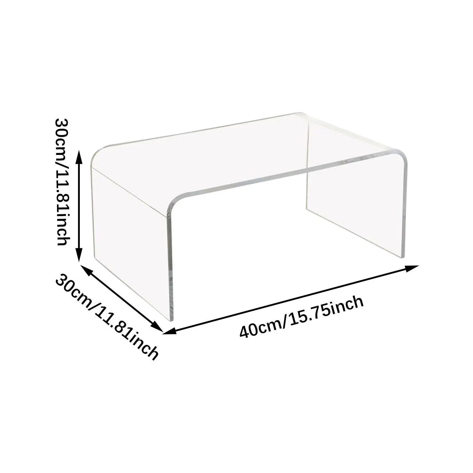 Acrylic Coffee Table Multiuse Acrylic Furniture Modern End Table Japanese Floor Table for Office Living Room Porch Family Garden