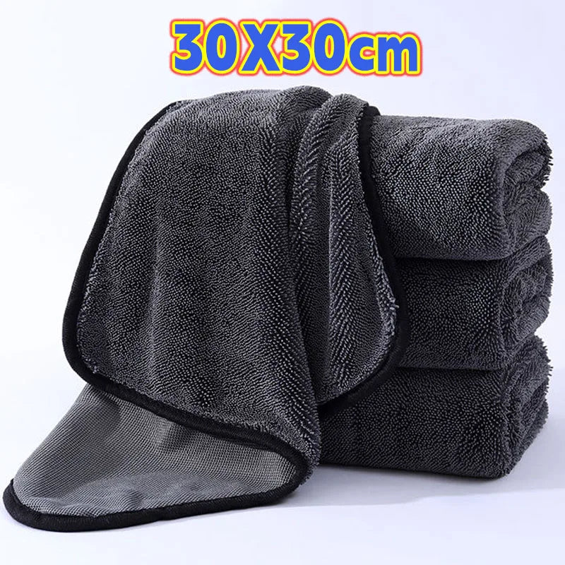1/5PCS Microfiber Twist Car Wash Towel Professional Car Cleaning Drying Cloth Towels for Cars Washing Polishing Waxing Detailing