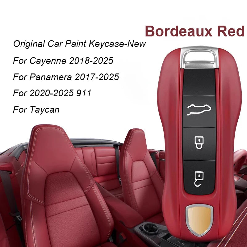 Key Case For Porsche Panamera Spyder Carrera Macan Boxster Cayman Cayenne 911 970 981 991 Smart Remote Key Case Fob Covers Bag