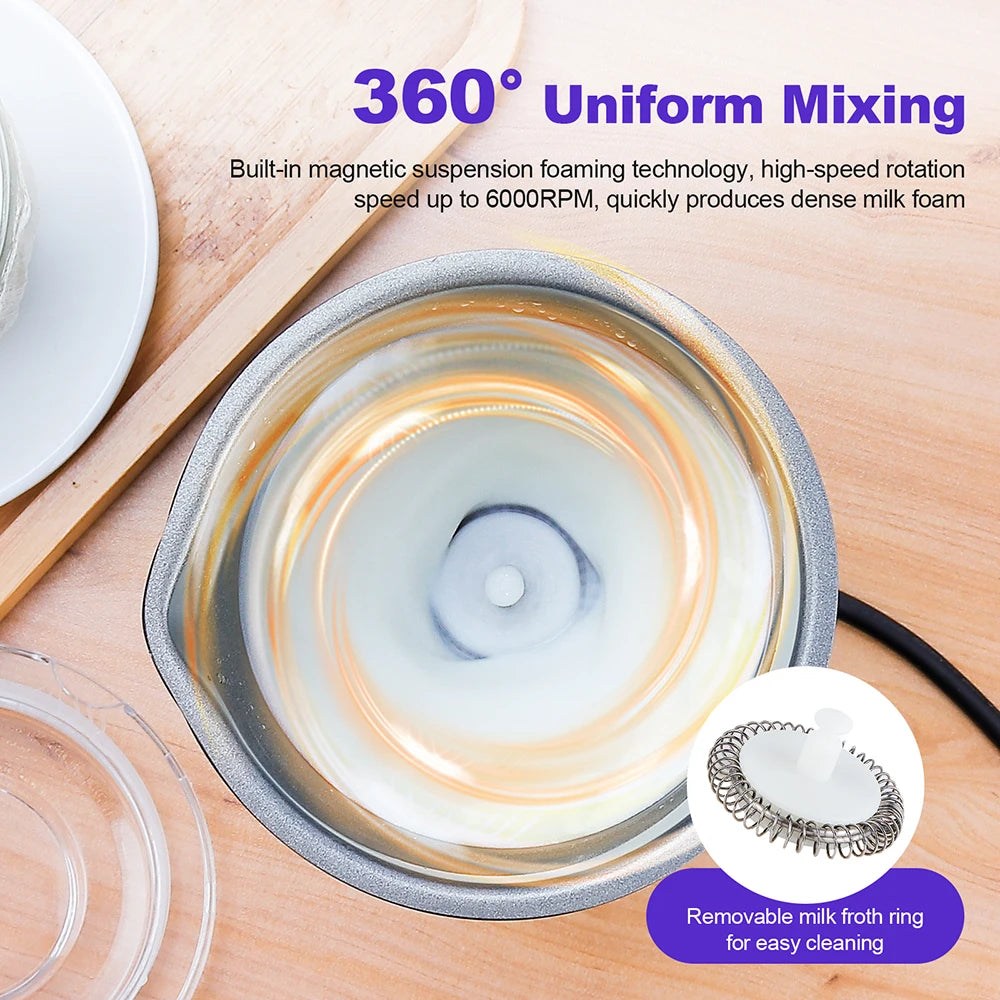 4-IN-1 Electric Milk Frother Milk Foam Machine For Coffee Cappuccino Latte Hot Cold Foam Maker Automatic Milk Frother Foamer