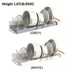 1pc Ultimate Kitchen Organizer Space-Saving Expandable Shelf With Pot Lid Holder Utensil Rack Pull-Out Drawer For Tidy Cooking