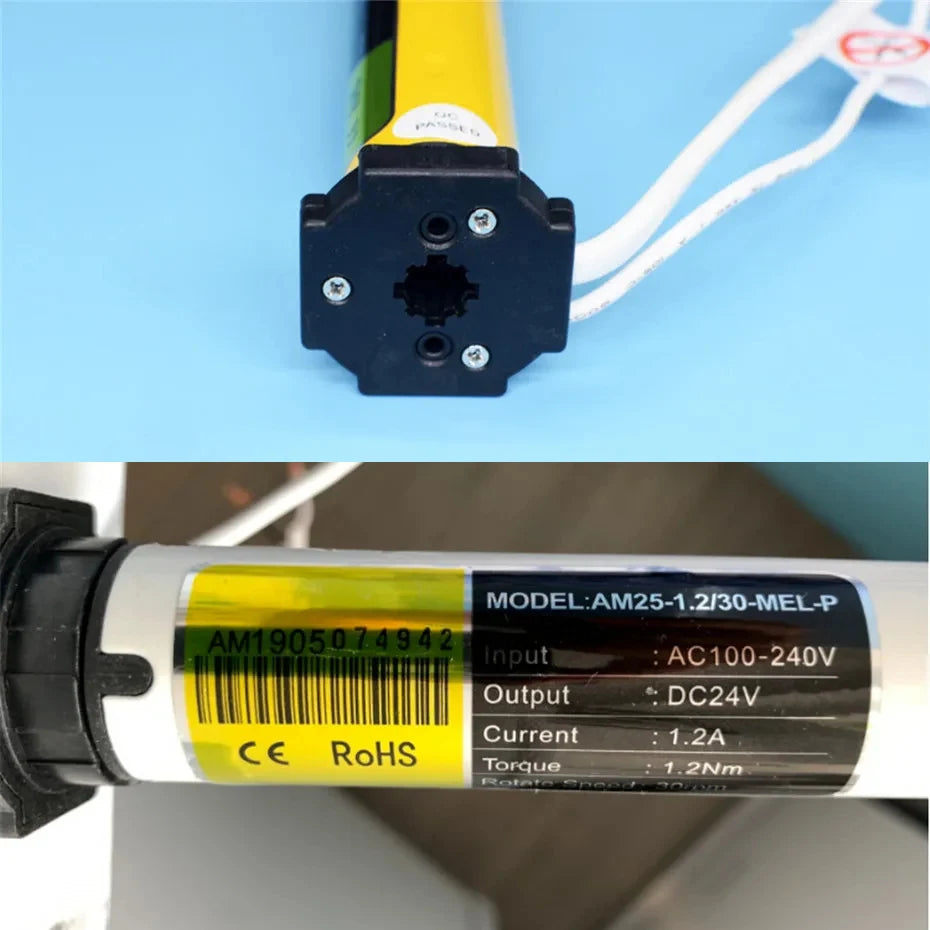 A-OK AM25 1.2/30 Rolling Tubular Motor,RF433 Motor,High Quality Motor for Rolling/Roman Curtain/Sun Blinds/ for 38mm Tube