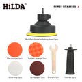 HILDA Electric Polishing Machine Set 7 Pcs Car Polisher for Car Maintenance Furniture Cleaning Detail Polishing and Waxing