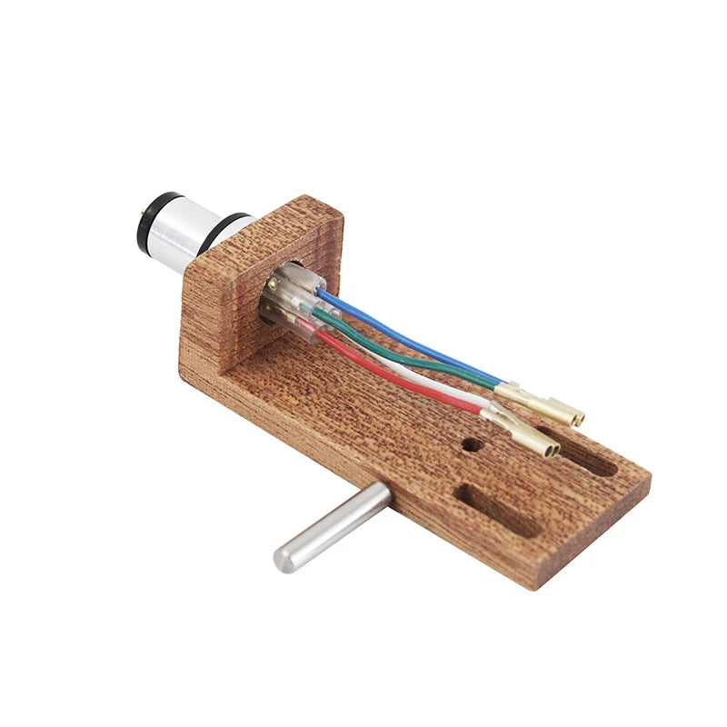 LP Vinyl Record Turntable Solid Wood Cartridge Stylus Headshell With Connecting Line Counterweight For Phonograph Accessories