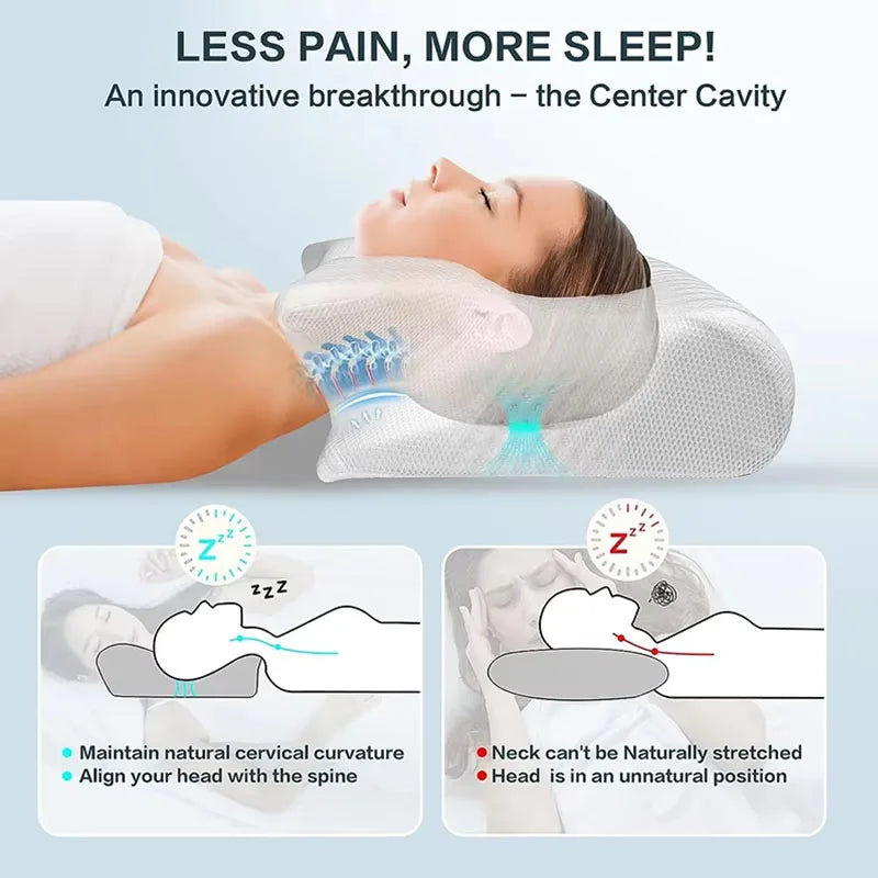 Ergonomic Butterfly Memory Foam Pillow