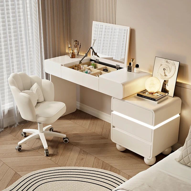 Vintage Trendy Vanity Dresser Modern Nordic Italian Unique Makeup Table Minimalist Elegant Aesthetic Vestidores Hotel Furniture