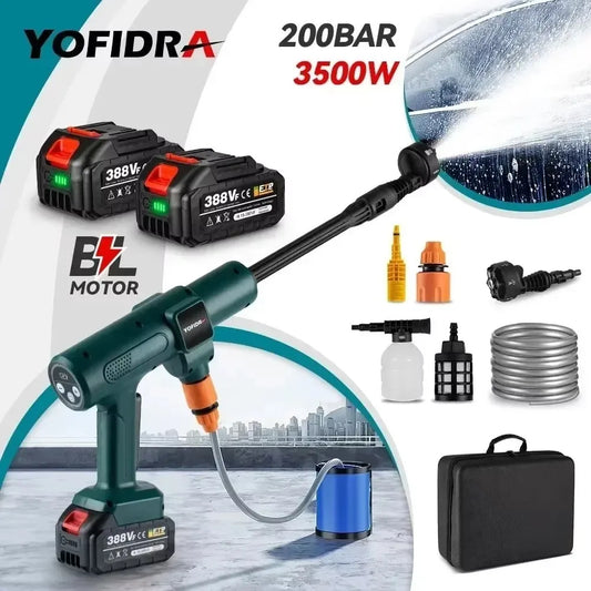 YOFIDRA 200Bar Brushless Electric Pressure Washer - 6-in-1 Spray Gun