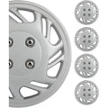Hubcap Auto Tire Replacement Exterior Cap OEM Steel Wheel Hubcaps Wheel Cover Rim 13 Inch Set of 4 PP Silver Hub Caps