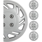 Hubcap Auto Tire Replacement Exterior Cap OEM Steel Wheel Hubcaps Wheel Cover Rim 13 Inch Set of 4 PP Silver Hub Caps